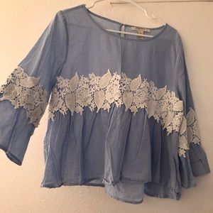 Blue Forever 21 Blouse